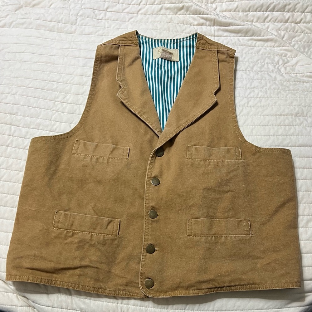 Men's VINTAGE VEST by SCULLY 5 Button Front, Lined, 4Pockets Size M [D-37]